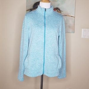 CROFT AND BORROW BLUE ZIP-UP